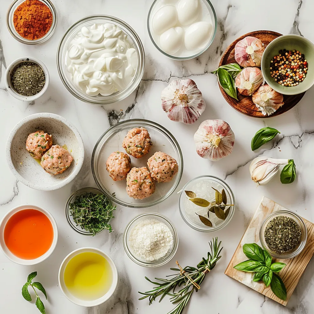 Baked Turkey Meatballs Tasty ingredients