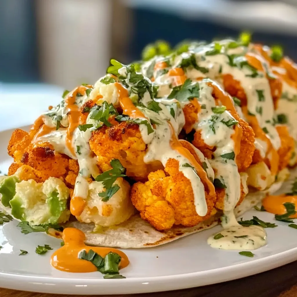 Buffalo Cauliflower Wrap Scrumptious