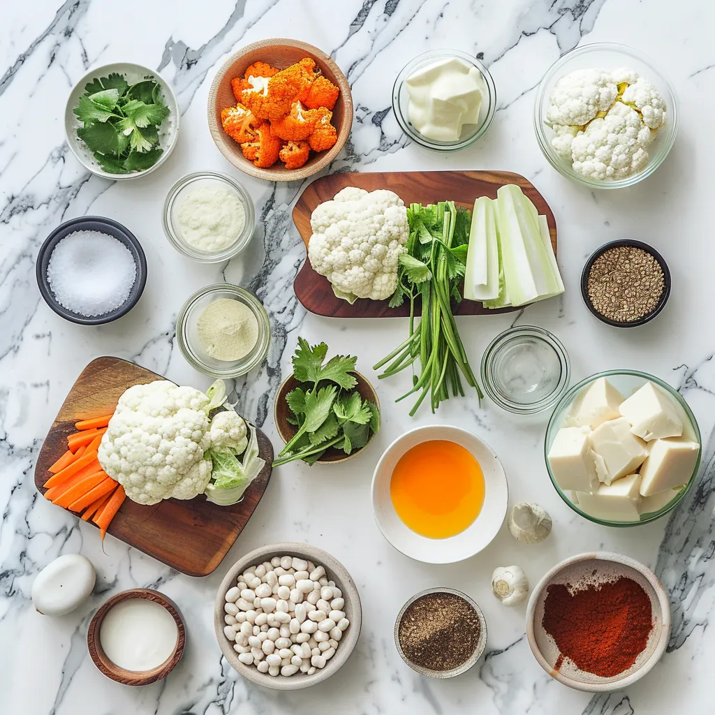 Buffalo Cauliflower Wrap Scrumptious ingredients