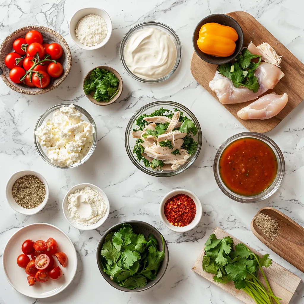 Classic Crockpot Chicken Tacos Golden ingredients