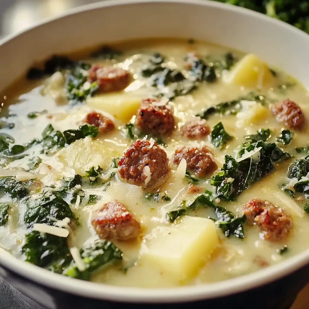 Copycat Olive Garden Sausage Kale and Potato Soup Fresh