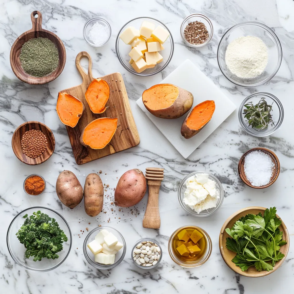 Effortless Baked Sweet Potato Aromatic ingredients