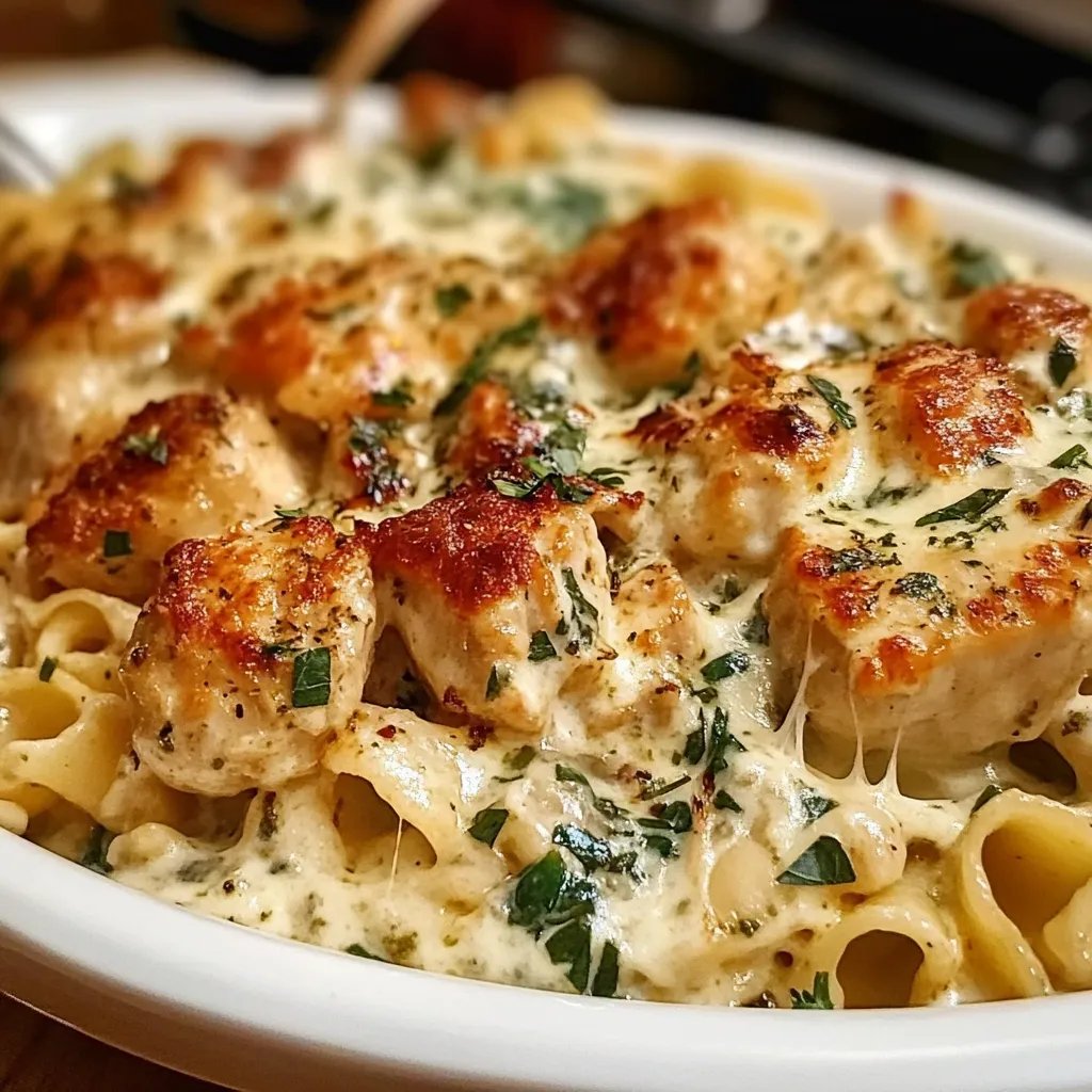 Garlic Chicken Bites and Creamy Cajun Spinach Artichoke Alfredo Pasta Flavorful