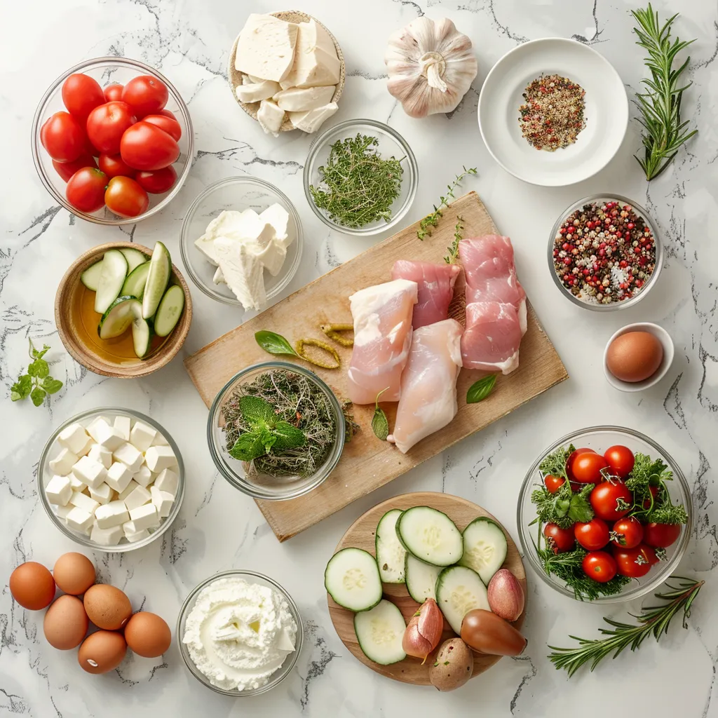 Irresistible Greek Chicken Salad ingredients