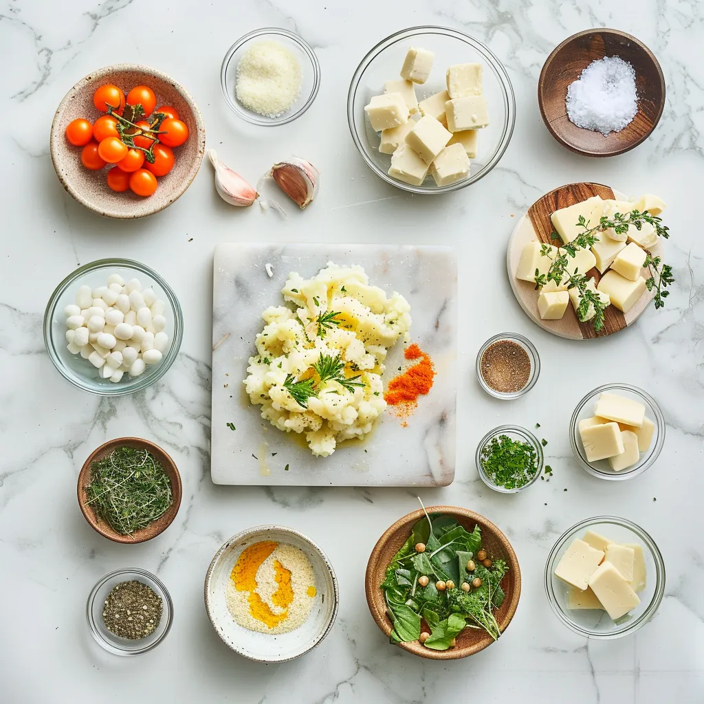 Juicy Garlic Butter Parmesan Smashed Potatoes ingredients