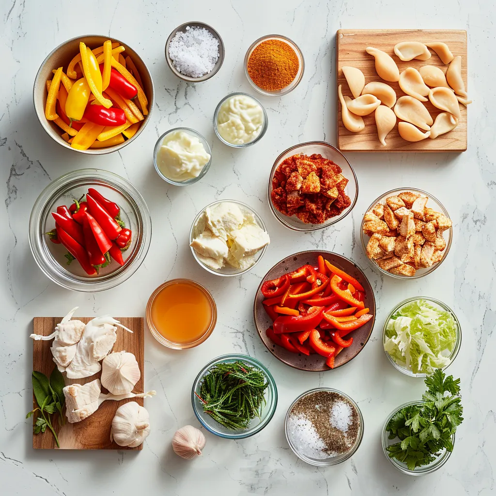 Luscious Chicken Fajita Salad ingredients