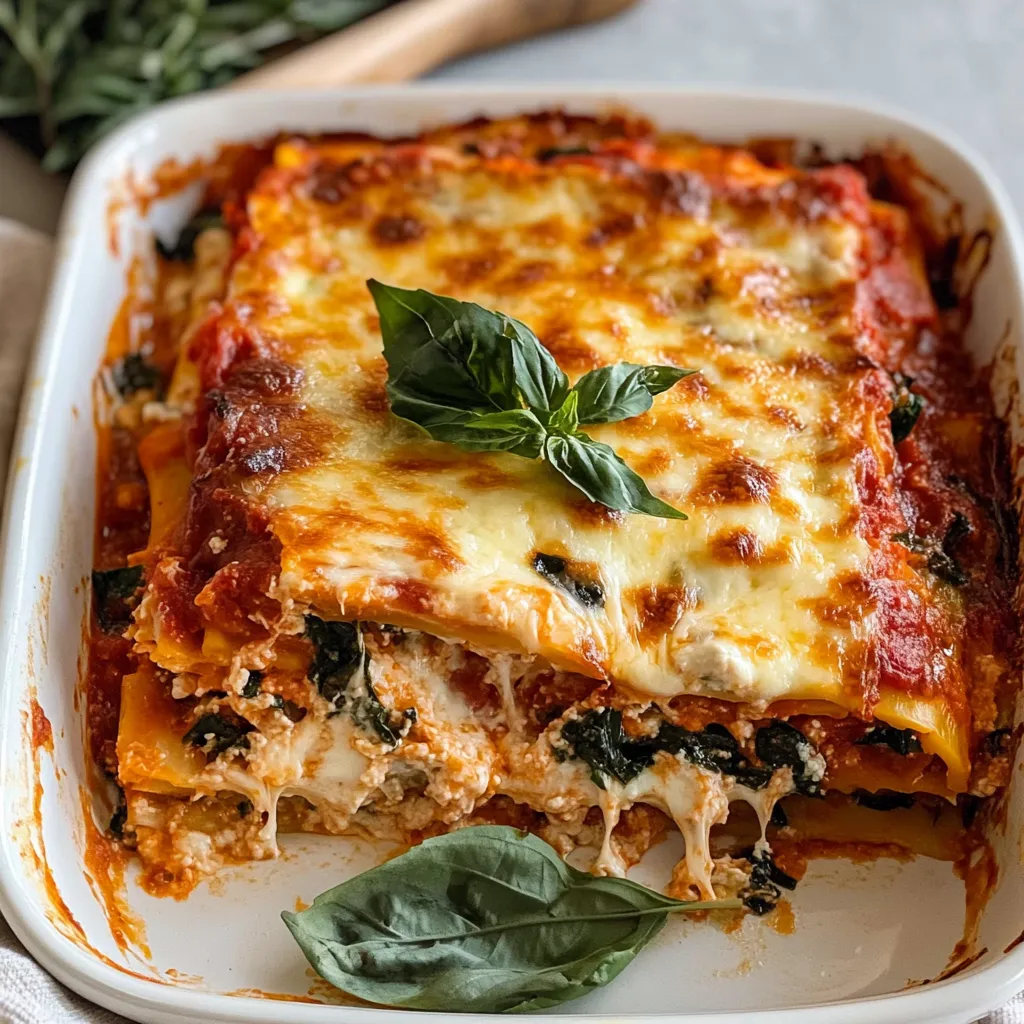 Luscious Cottage Cheese Vegetable Lasagna