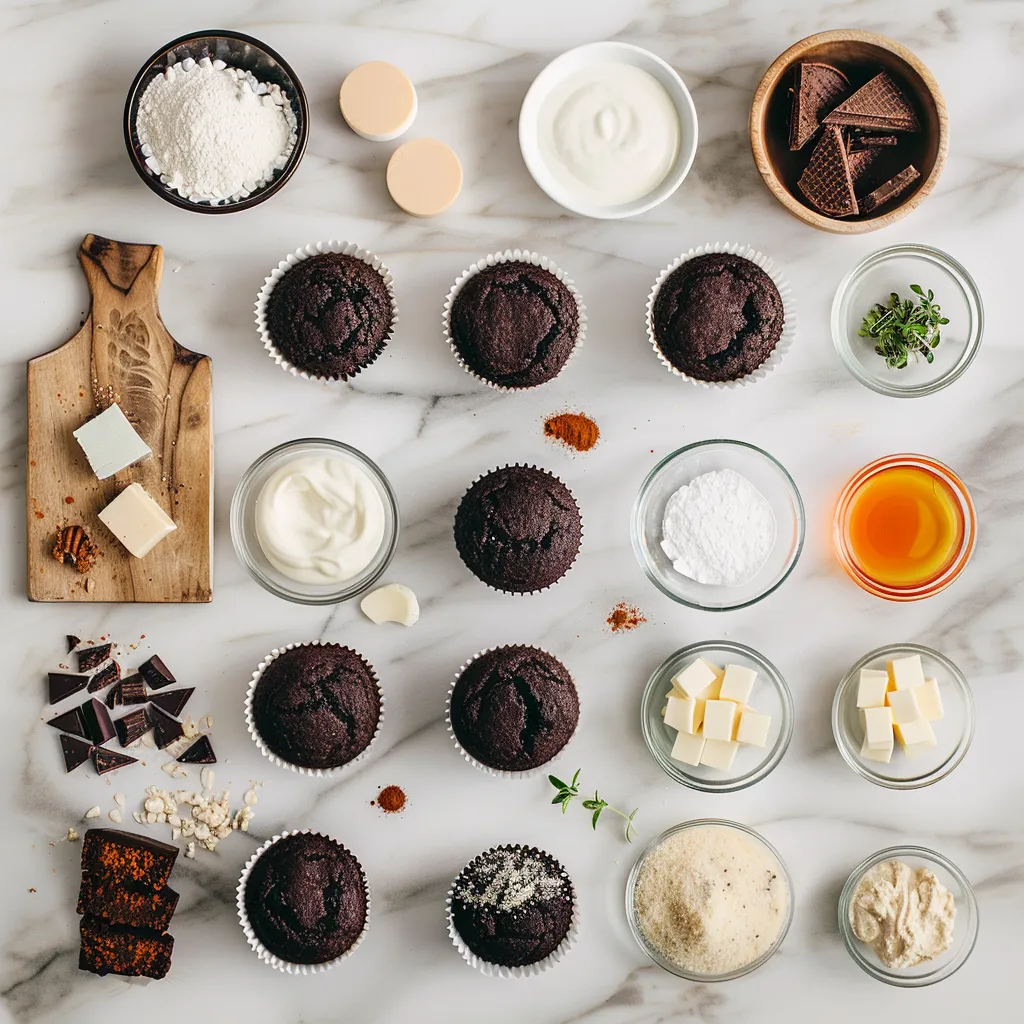 Peanut Butter Chocolate Cupcakes Luscious ingredients