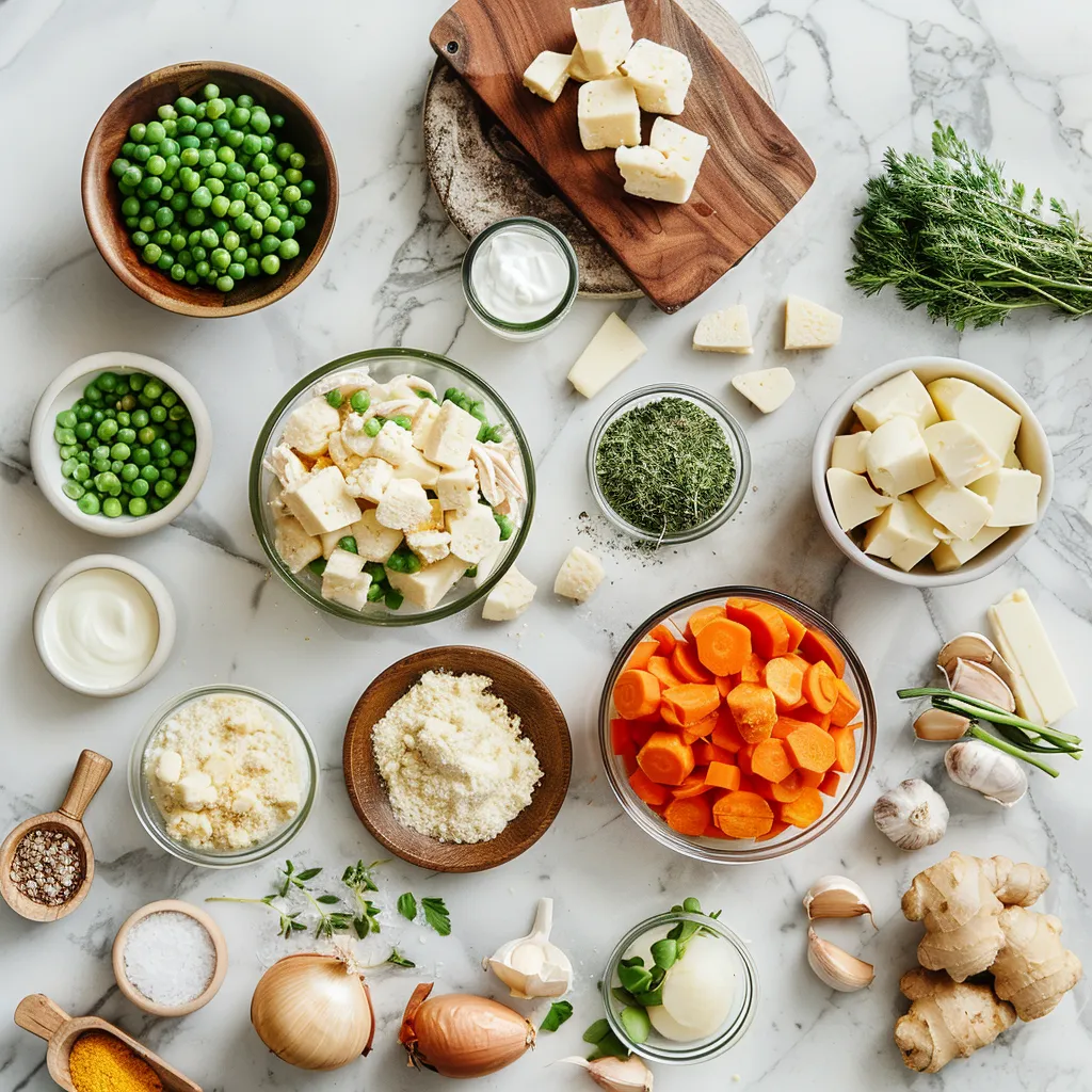 Scrumptious Effortless Chicken Pot Pie Cobbler ingredients