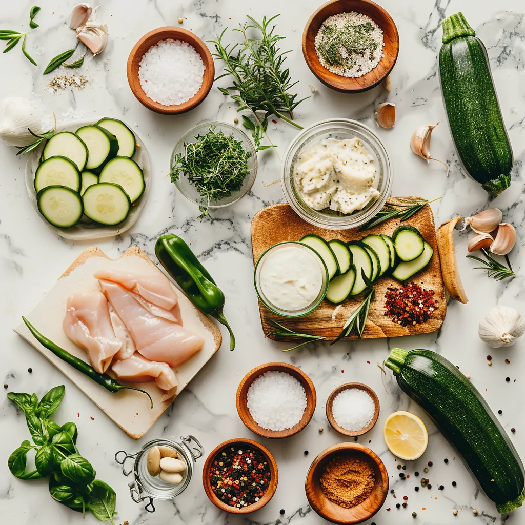 Scrumptious Tasty Chicken Zucchini Bake for Cozy Evenings ingredients