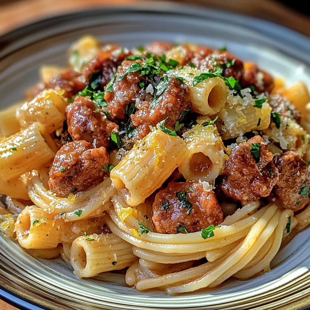 Amazing Saucy Sausage and Lemon Pasta for Flavorful Nights Mouthwatering