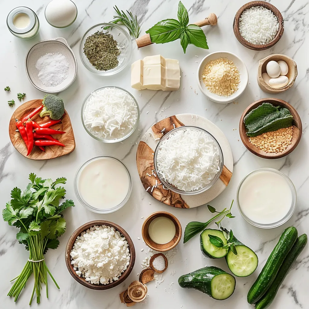 Crispy Tasty Thai Coconut Custard Recipe – Amazing Tropical Delight ingredients