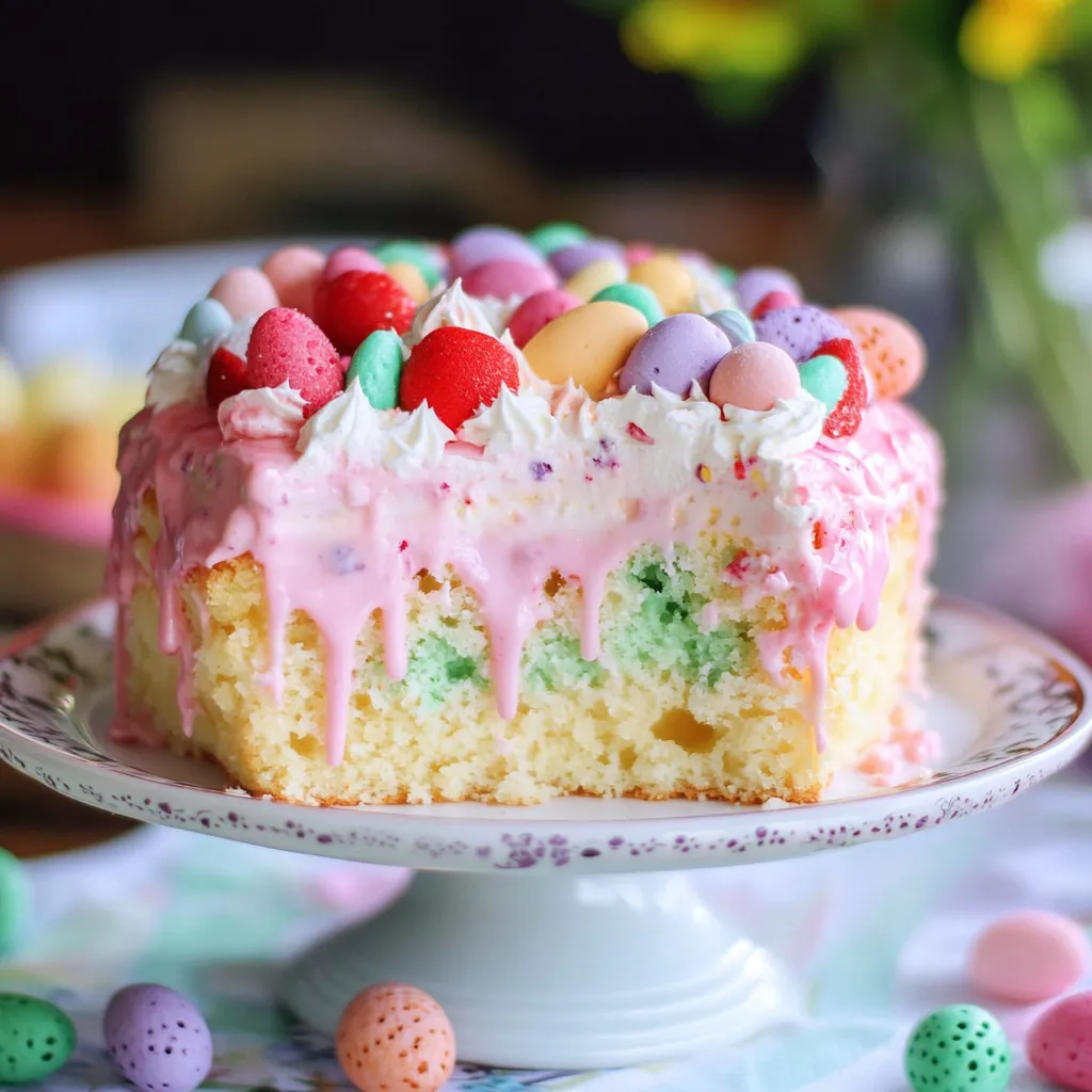Delicious Spring Poke Cake for Easter Celebrations