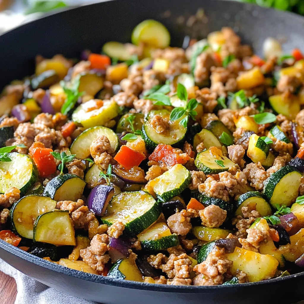 Ground Turkey and Zucchini Skillet Recipe