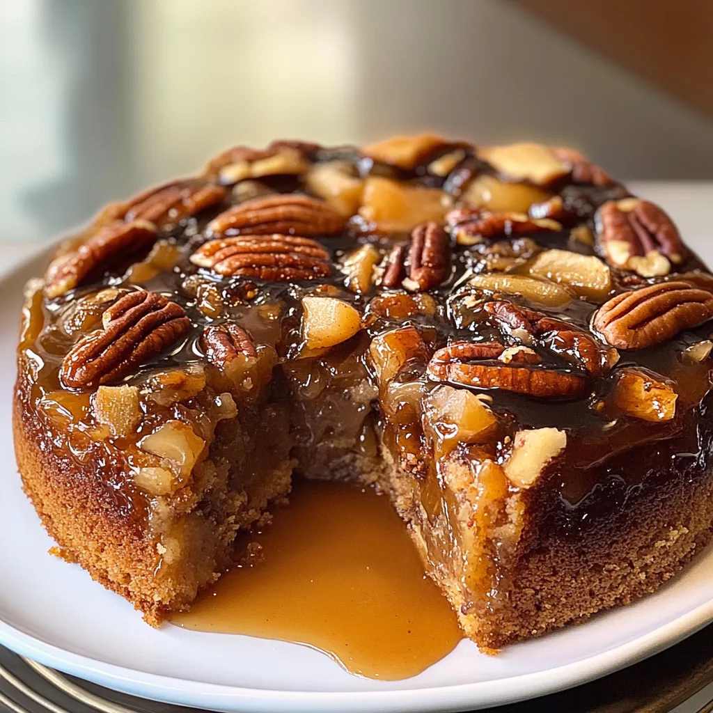 Incredible Vegan Pecan Upside Down Cake for Tasty Moments Yummy