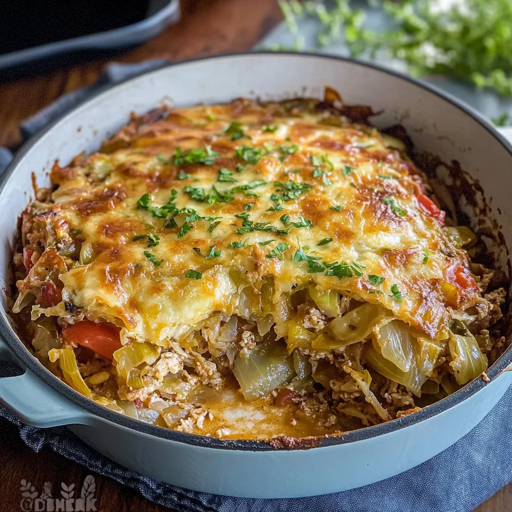 One-Skillet Stuffed Cabbage Casserole