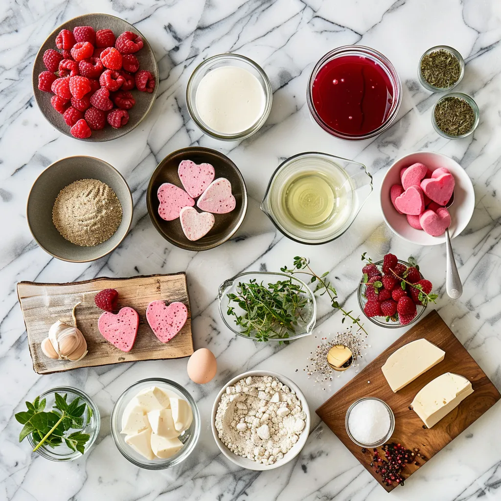 Raspberry Cheesecake Hearts for Sweet Moments ingredients