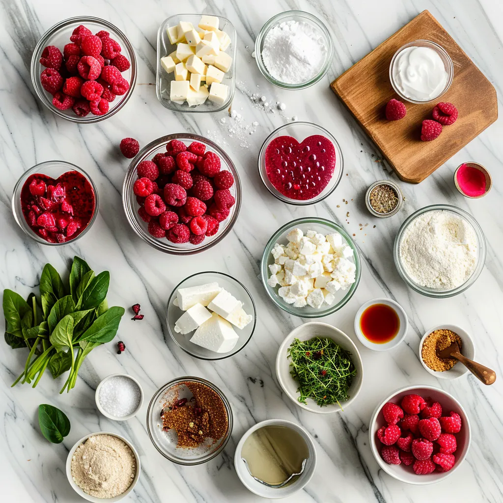 Raspberry Cheesecake Hearts for Sweet Moments ingredients