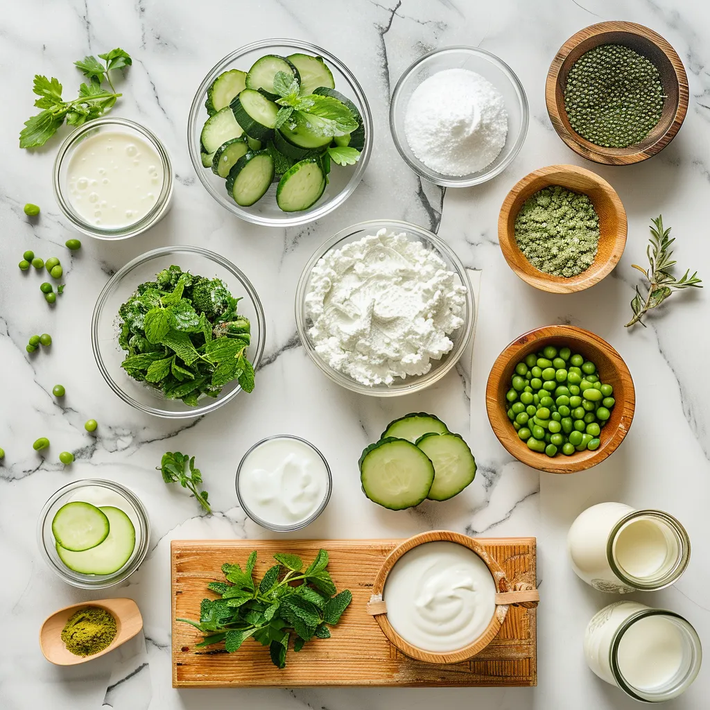 Shamrock Mint Milkshake Pie ingredients