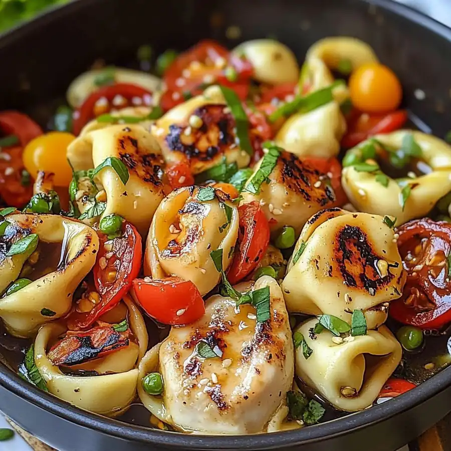 Refreshing Summer Balsamic Chicken Tortellini Salad – Light & Flavorful: One