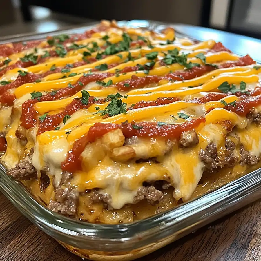 Cheeseburger French Fry Casserole | Comfort Food Delight