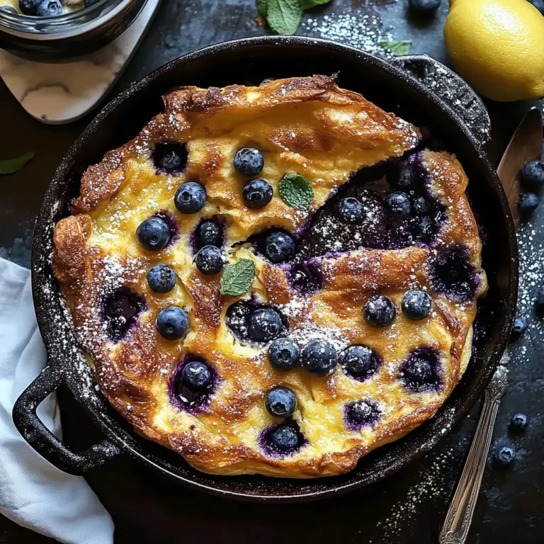 Giant Lemon Blueberry Dutch Baby — The Ultimate Brunch Treat
