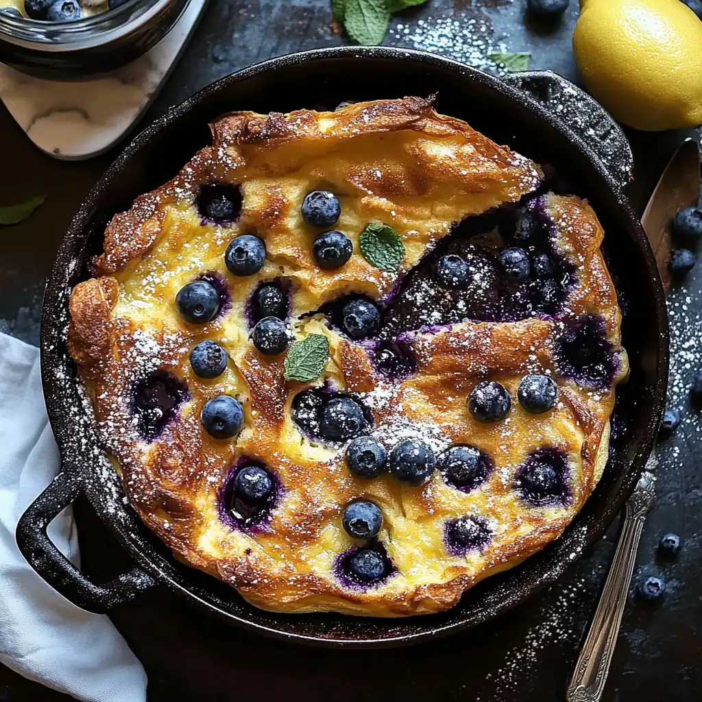 Giant Lemon Blueberry Dutch Baby — The Ultimate Brunch Treat