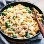 One-Pan Cheesy Ranch Chicken & Broccoli Pasta!