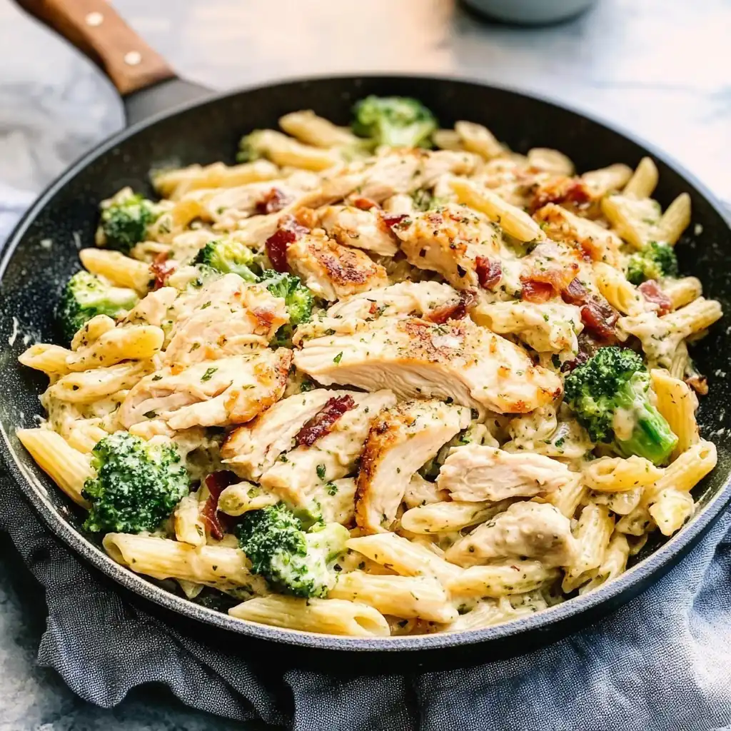 One-Pan Cheesy Ranch Chicken & Broccoli Pasta!
