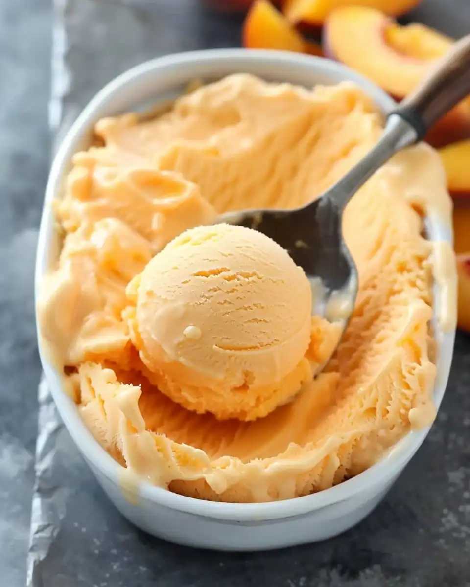 No-Churn Peach Sorbet: The Ultimate Summer Cooler!