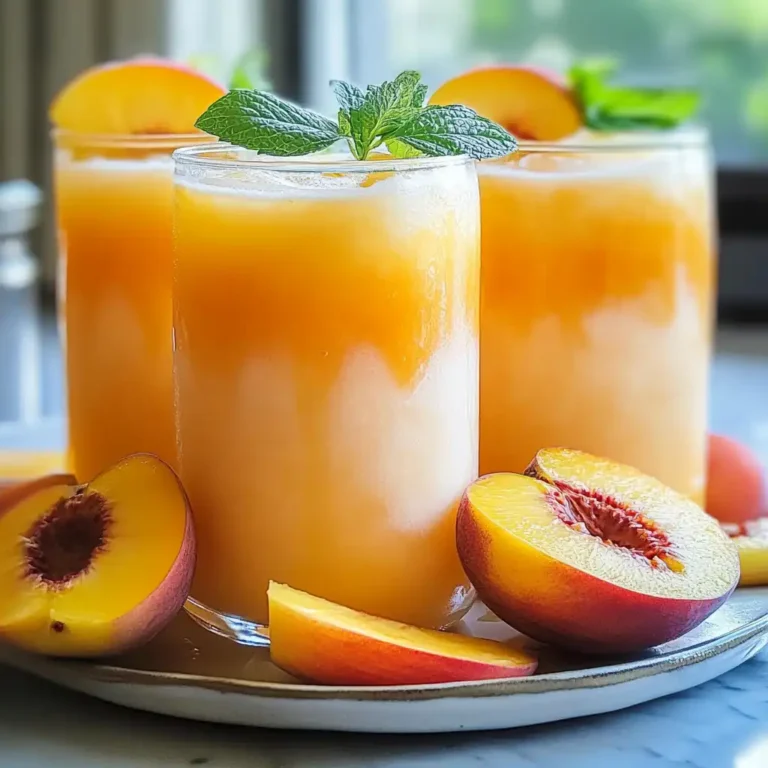Cool Down With This Vibrant Homemade Peach Lemonade