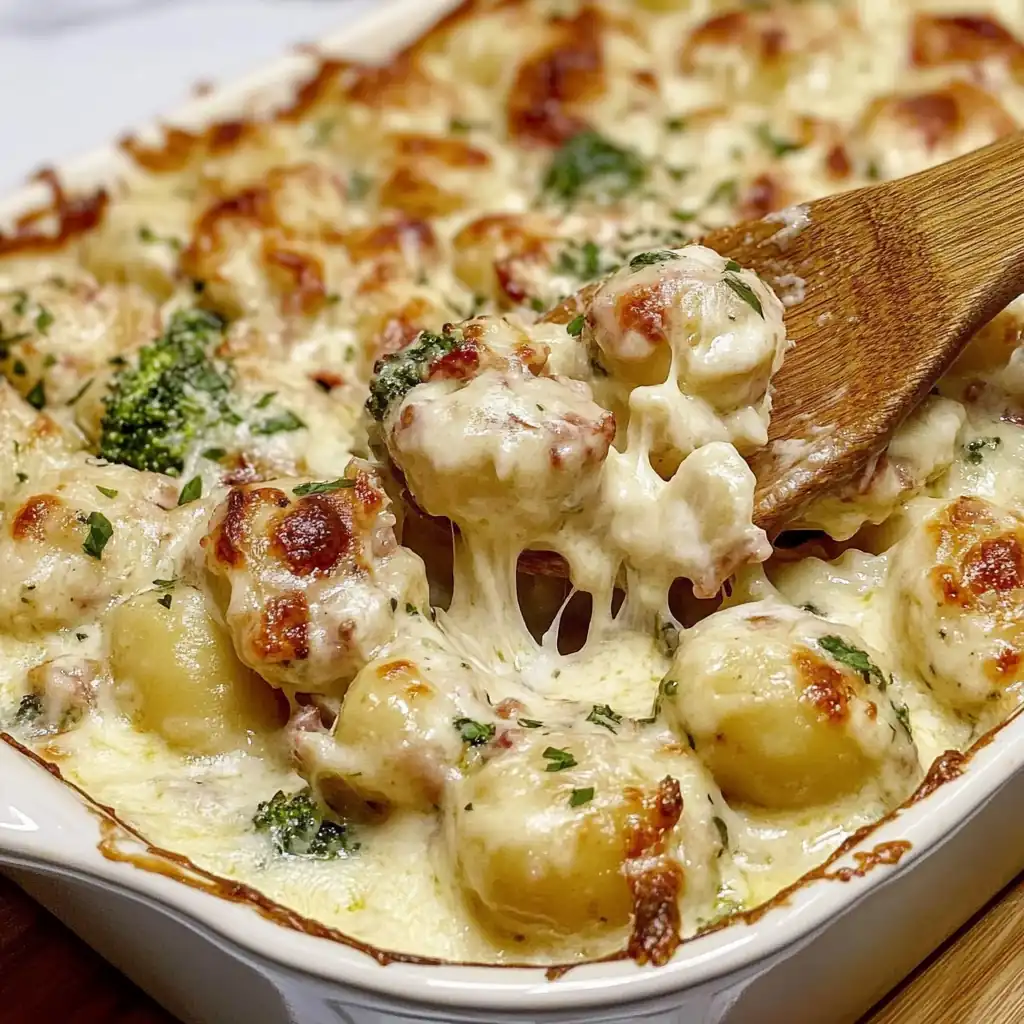The Ultimate Creamy Chicken Gnocchi Alfredo Bake