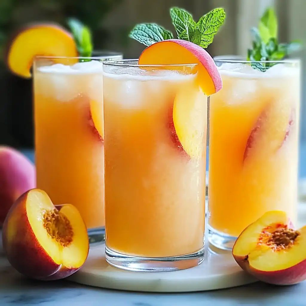 Cool Down With This Vibrant Homemade Peach Lemonade