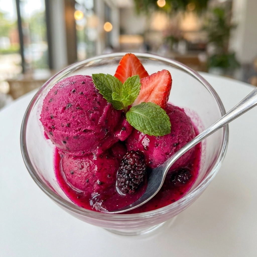 Vibrant Dragon Fruit Sorbet: The Ultimate 3-Ingredient Summer Cooler