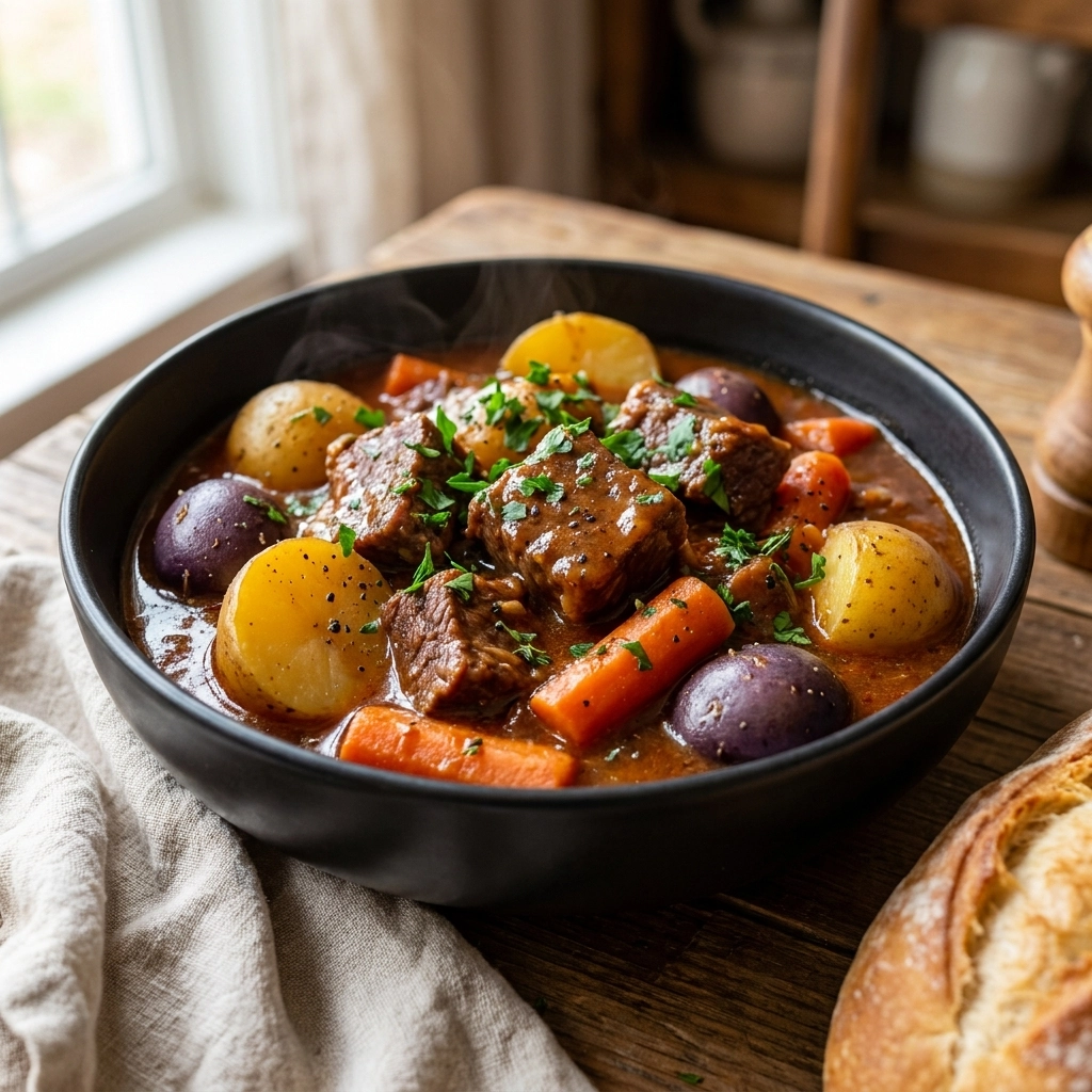 Cozy Crockpot Beef Stew Recipe: Easy Fall Vegetables Dinner Idea | Comfort Food Dinner