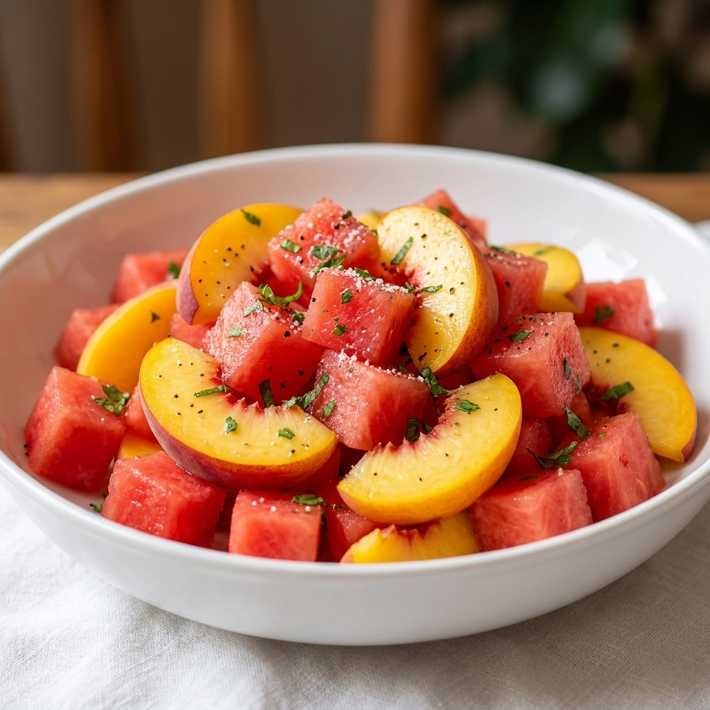 Peach Watermelon Salad — The Ultimate Refreshing Summer Side