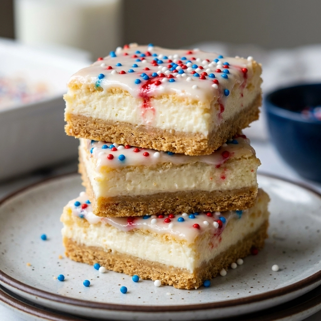 Red, White & Blue Cookie Bars for Your 4th Party