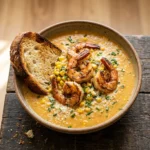 Creamy Slow Cooker Garlic Butter Shrimp and Corn Bisque Recipe Easy and Perfect for Dinner | Slow Cooker Seafood Soup