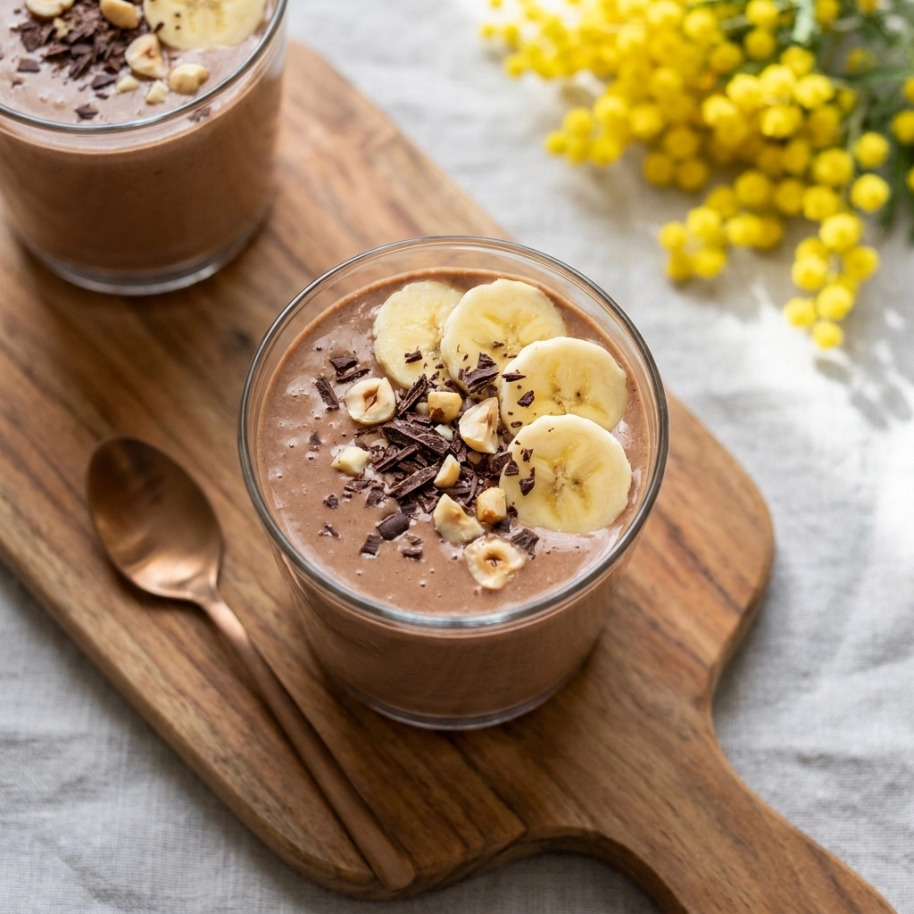 5-Minute Chocolate Peanut Butter Banana Smoothie: Pure Creamy Bliss