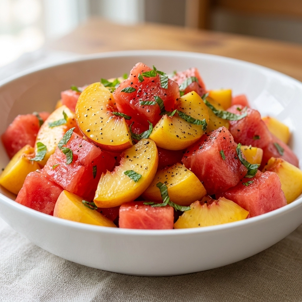 Peach Watermelon Salad — The Ultimate Refreshing Summer Side