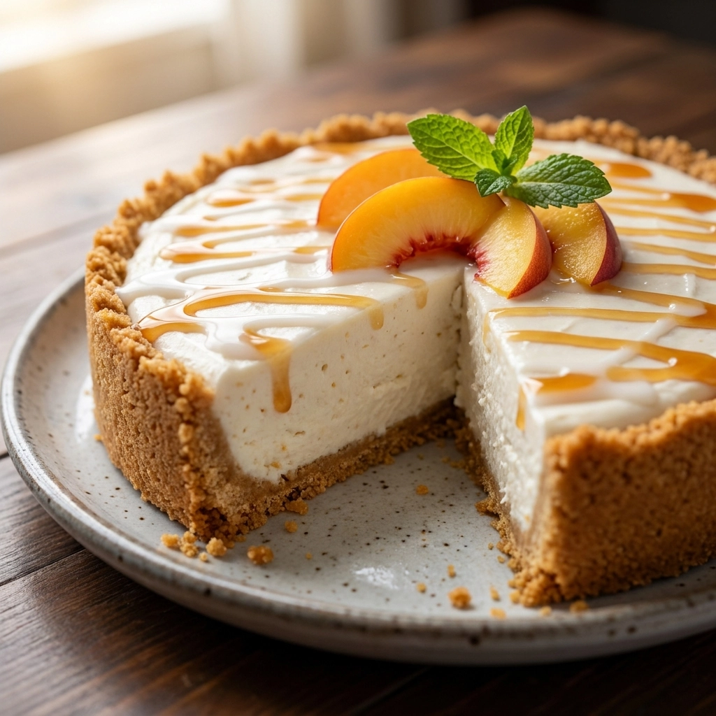 Creamy Frozen Peach Margarita Pie Recipe: Easy Homemade Dessert Ideas | Summer Dessert