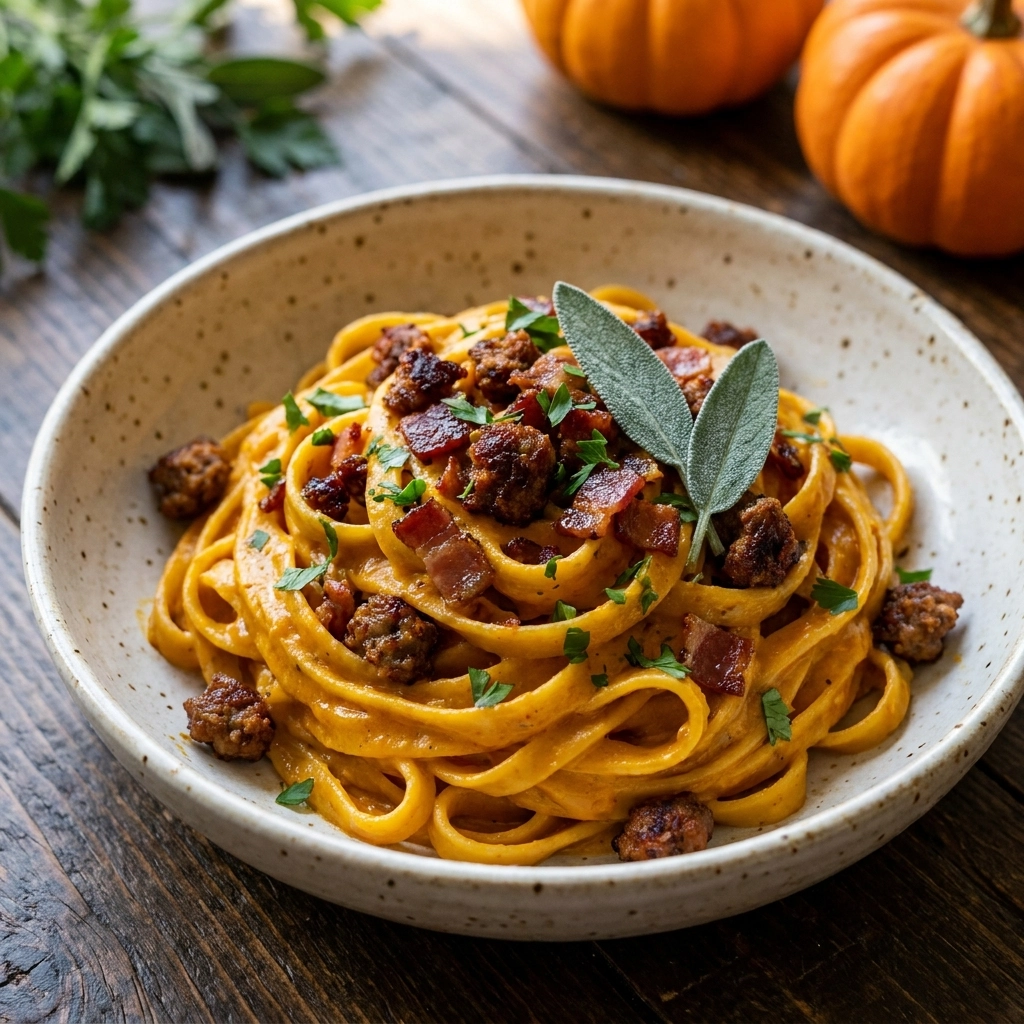 Creamy One-Pot Pumpkin Pasta with Sausage: The Ultimate Autumn Comfort | Fall Dinner Ideas