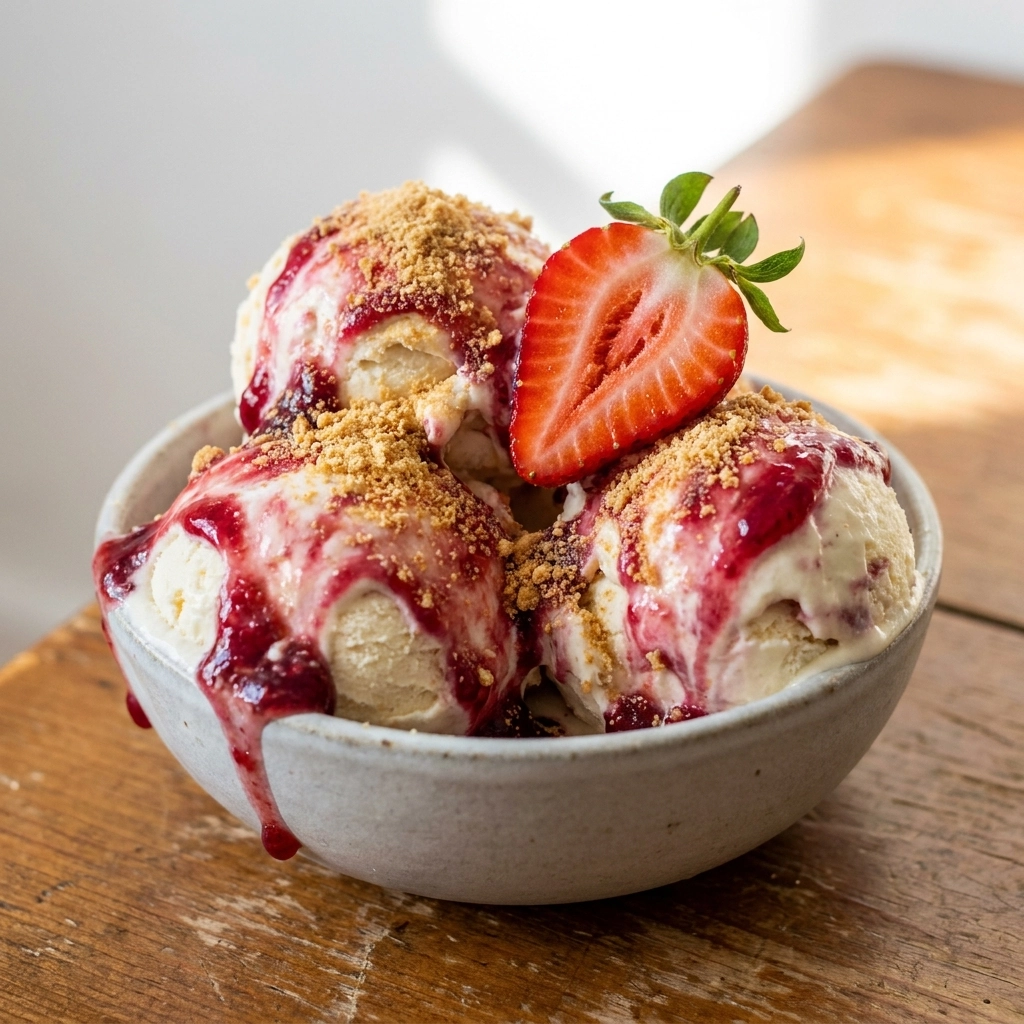 Creamy No-Churn Strawberry Cheesecake Ice Cream Recipe: Easy Homemade Dessert Guide | Summer Treats