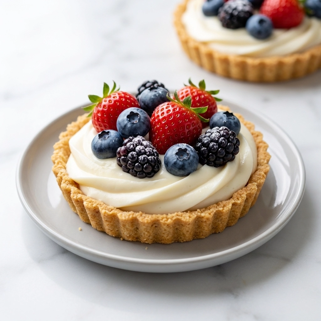 Red, White & Blue No-Bake Tartlets for July 4th!