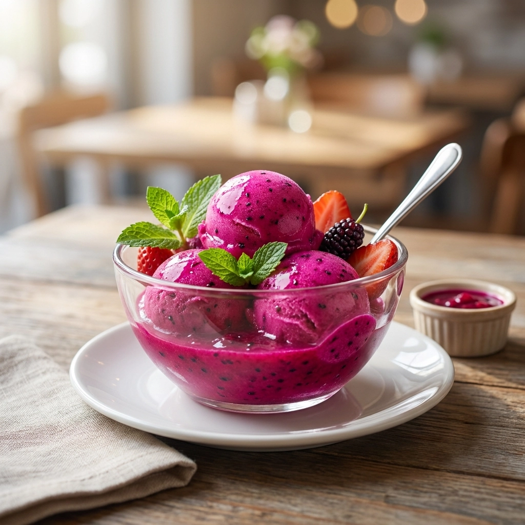 Vibrant Dragon Fruit Sorbet: The Ultimate 3-Ingredient Summer Cooler