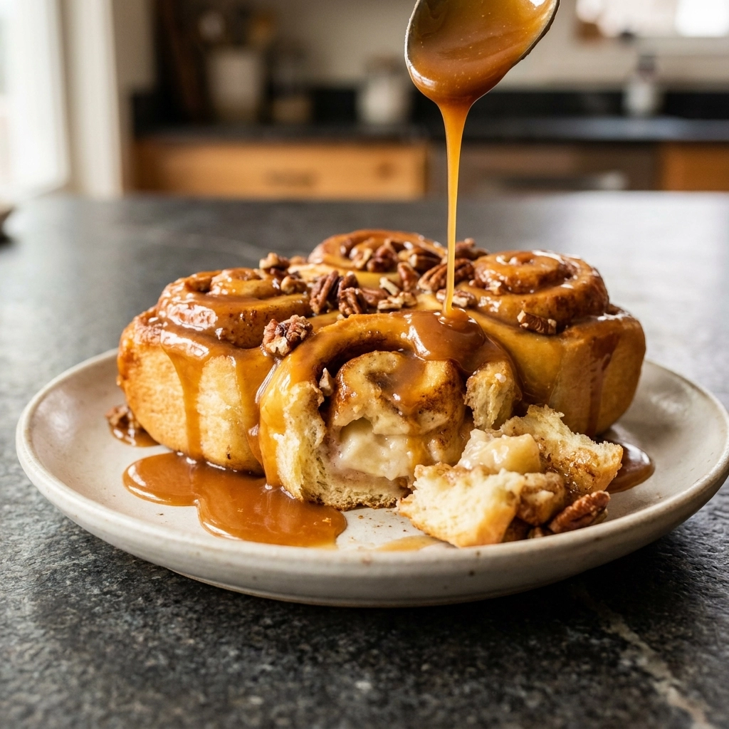 The Ultimate Caramel Apple Cinnamon Roll Dump Cake | Easy Fall Dessert Recipe