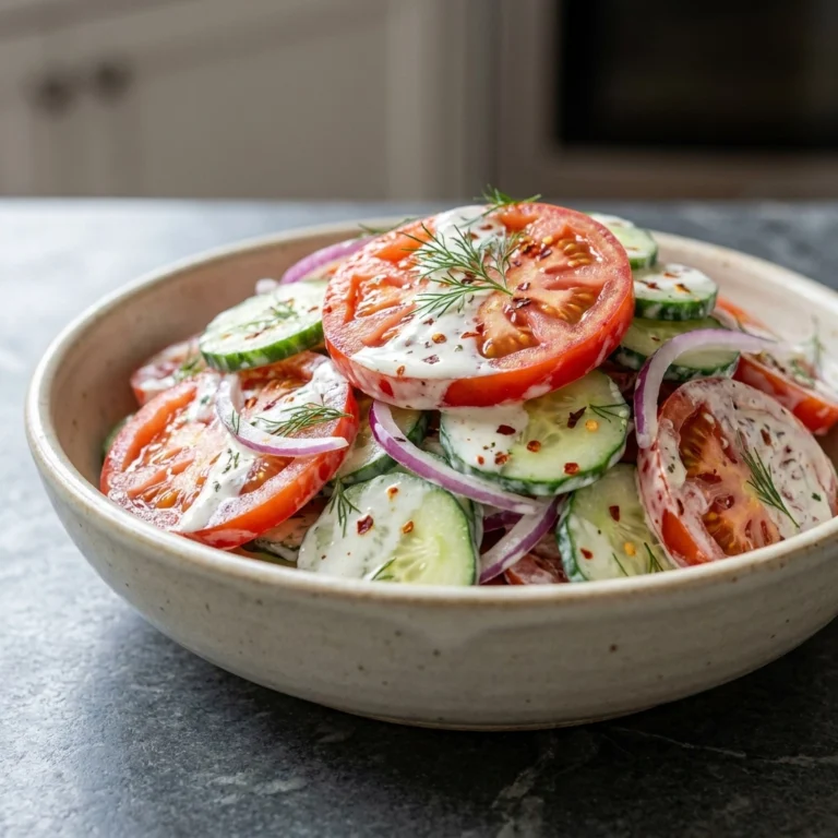 The Ultimate Creamy Cucumber Tomato Salad: A Summer Refreshment! | Easy Summer Side Dish