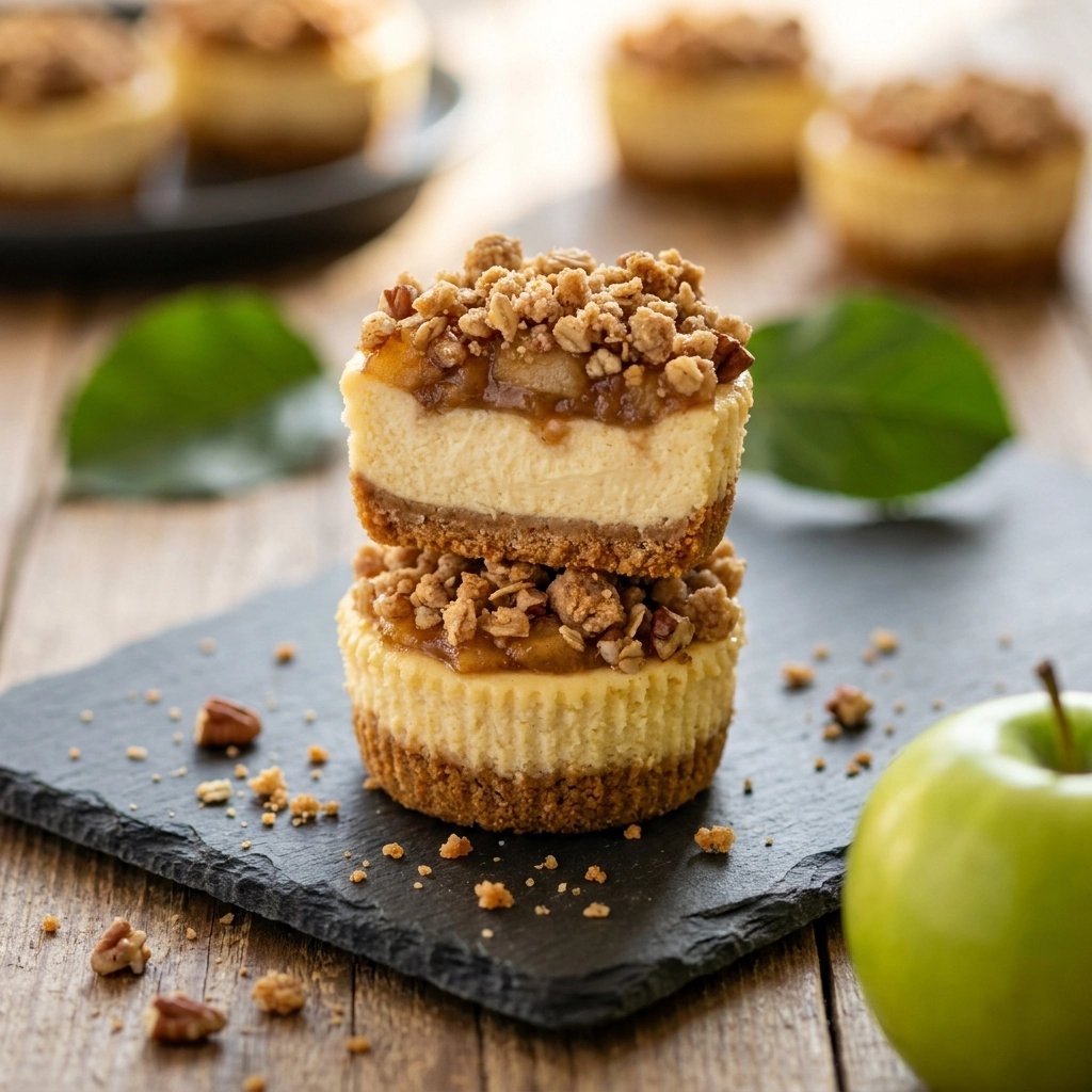 Apple Crisp Mini Cheesecakes: A Harvest Fusion | Easy Fall Dessert Recipes