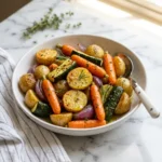 Garlic Herb Roasted Potatoes, Carrots, and Zucchini: A Sheet Pan Symphony | Easy Side Dish