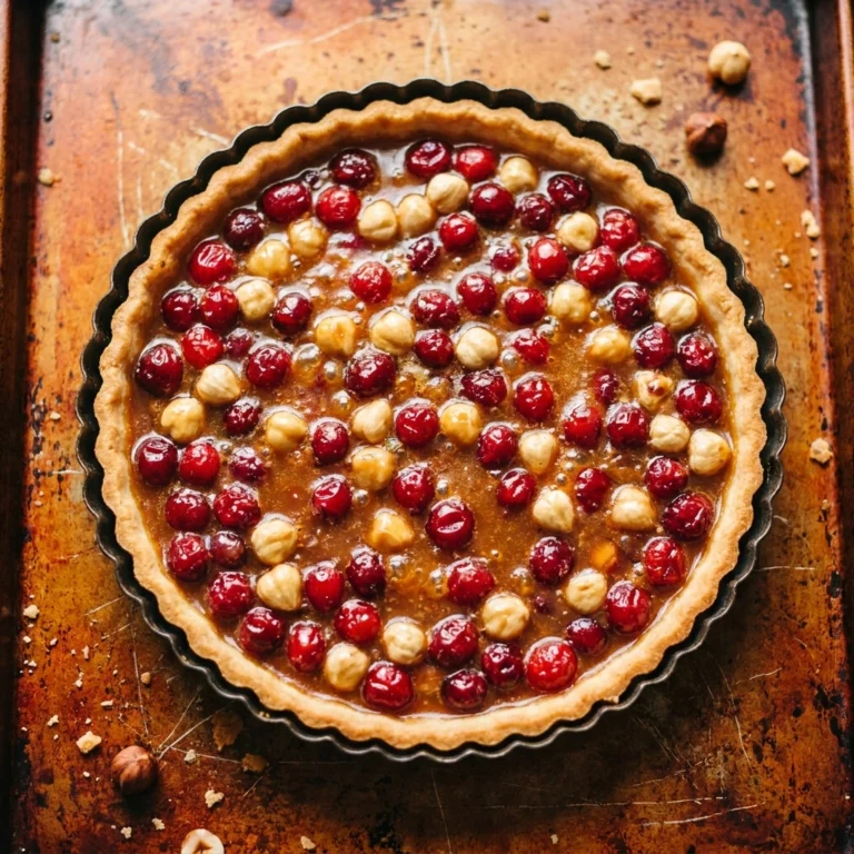Cranberry, Caramel and Hazelnut Tart: A Study in Contrasts | Holiday Dessert Recipes